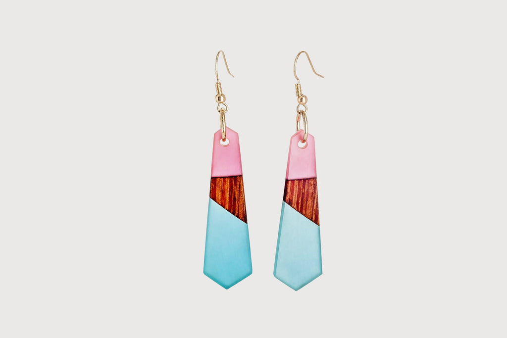 Angelica Wooden & Resin Earrings