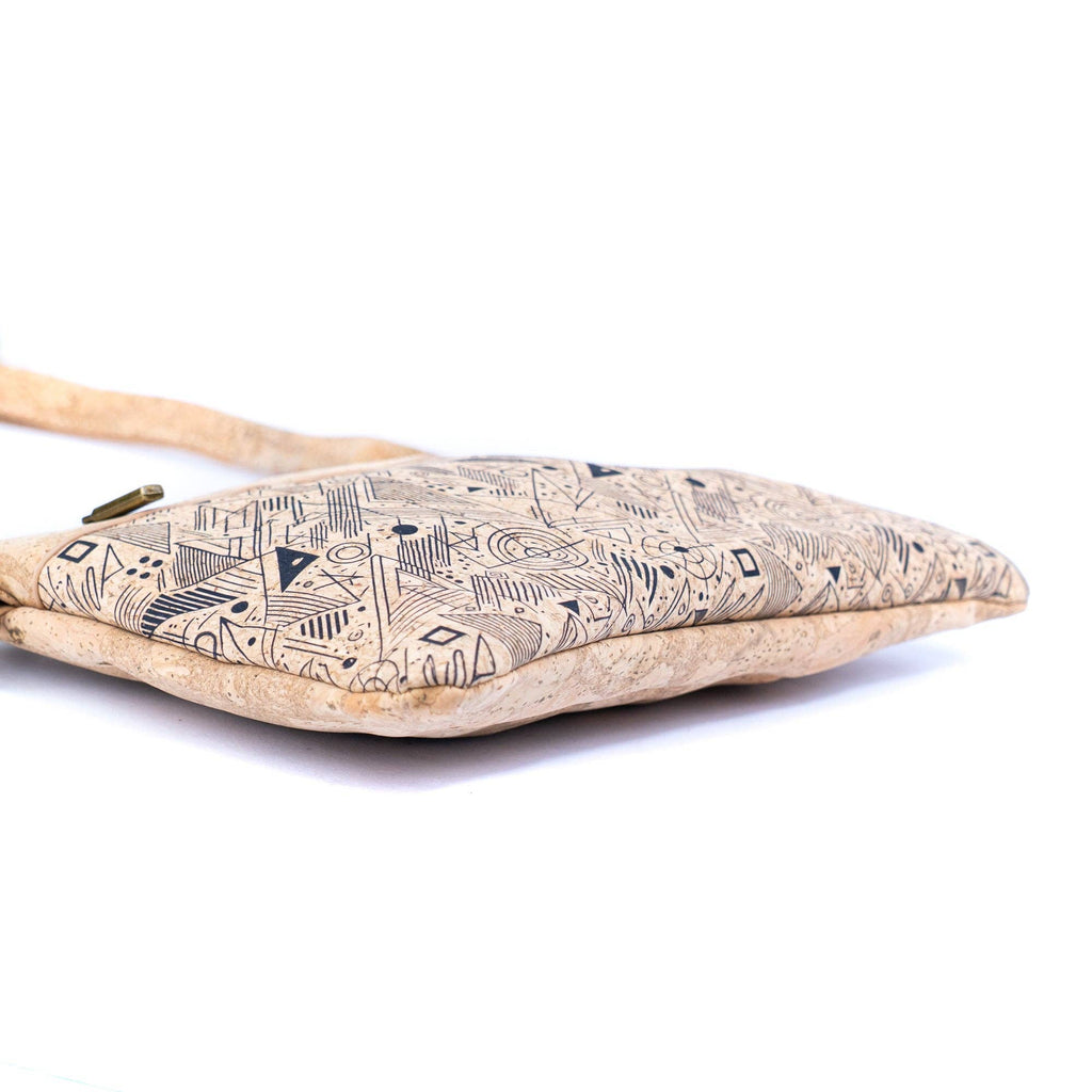 Printed Natural Cork Crossbody Bag & Clutch