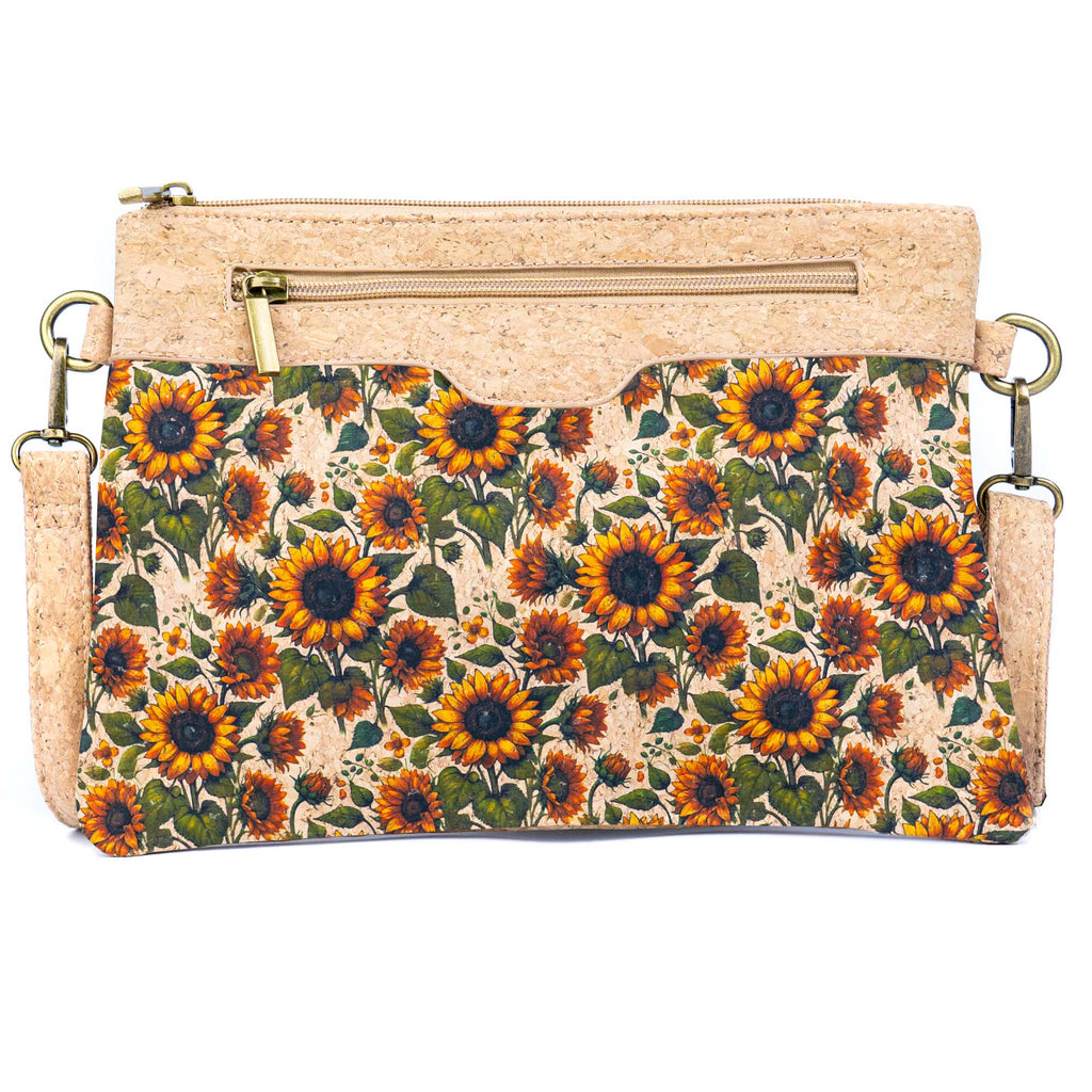 Printed Natural Cork Crossbody Bag & Clutch