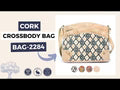 Three-Line Zipper Women's Cork Crossbody Bag