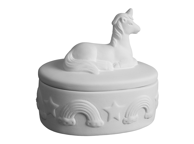 Astra The Unicorn Box Bisqueware