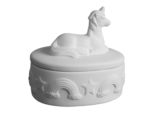 Astra The Unicorn Box Bisqueware