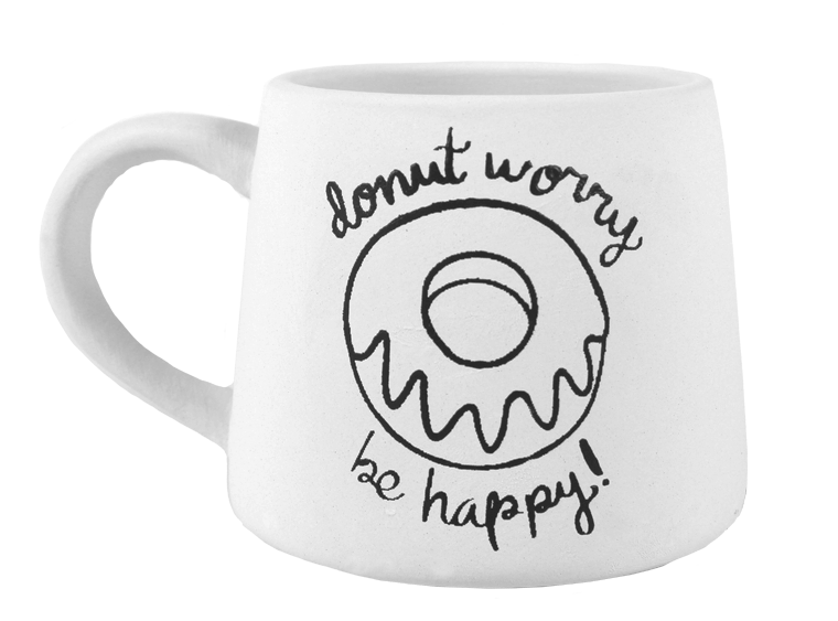 Donut Worry Mug Bisqueware