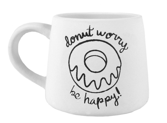 Donut Worry Mug Bisqueware