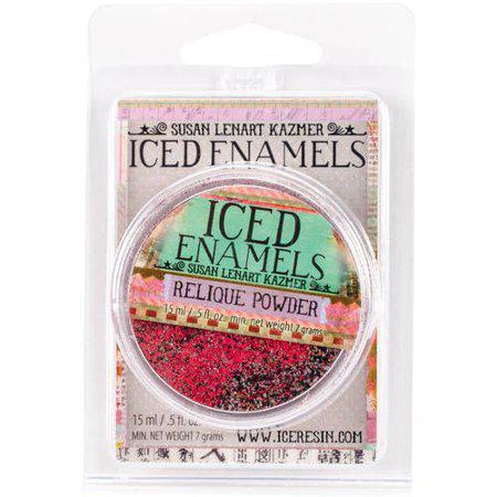 Iced Enamels Relique Powder .5oz Glitz Silver