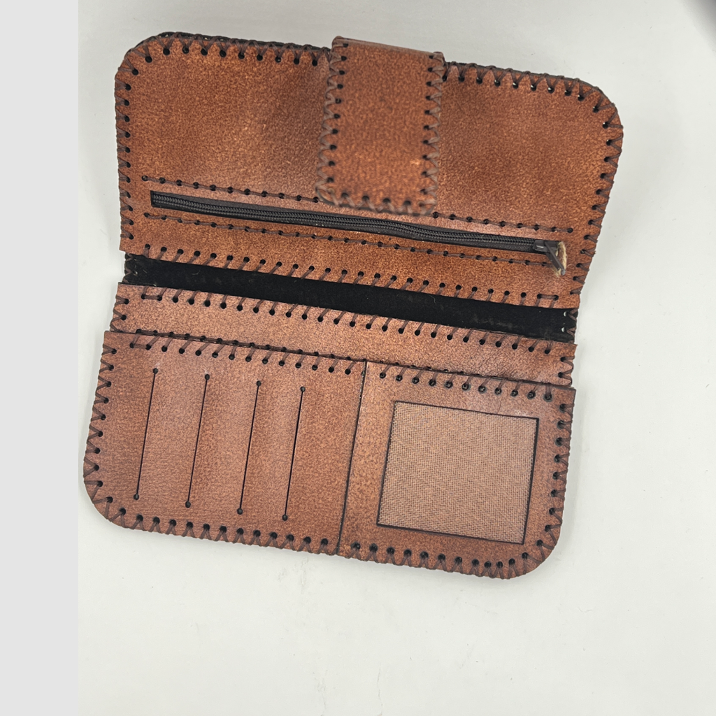 Genuine Leather Women Flap Wallet - Easton Bridge