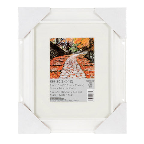 Frame - White Mason - 8 x 10 inches - Holds 5 x 7 Photo