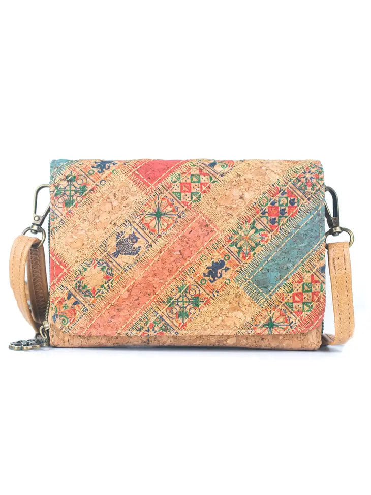 Natural Cork Crossbody Wallet