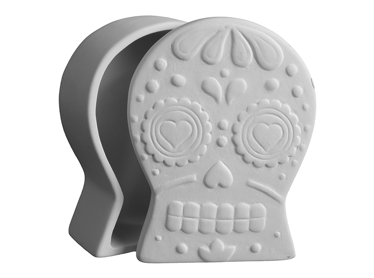 Day of the Dead Box Bisqueware