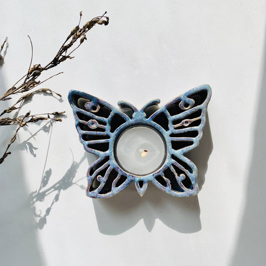 Butterfly Tealight Holder - Stoneware Bay Pottery