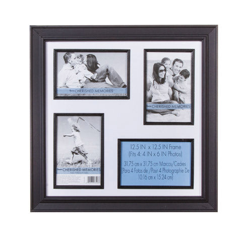 Darice® Simple Black Collage Picture Frame with 4 Openings