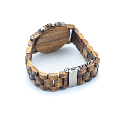 Fully featured hand-crafted Natural Wooden Watch