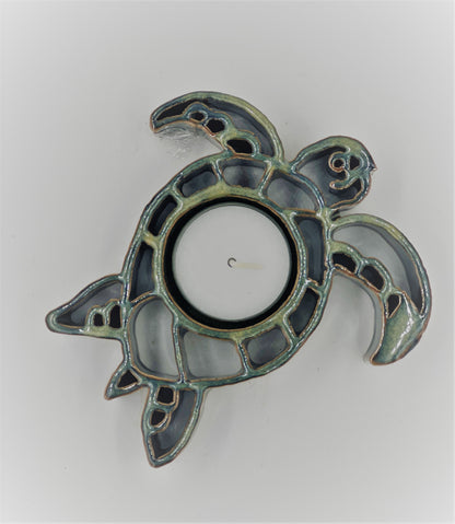 Sea Turtle Tealight Holder - Stoneware Bay Pottery