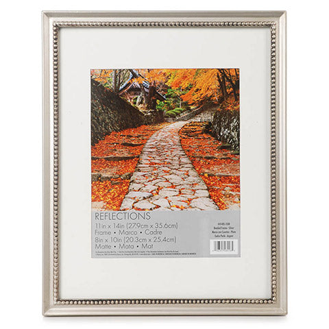 Bead Frame - Silver - 11 x 14 inches - Holds 8 x 10 inch Photo