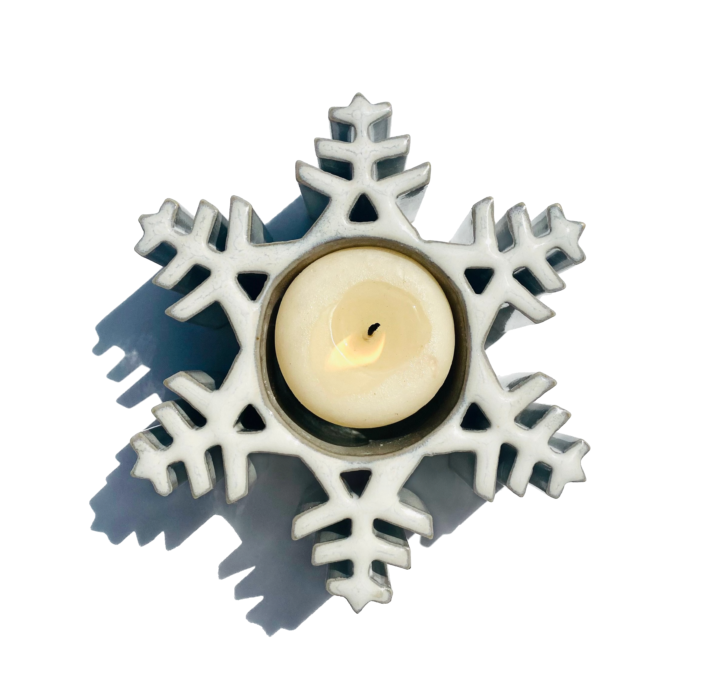 Snowflake CandlePot - Stoneware Pottery