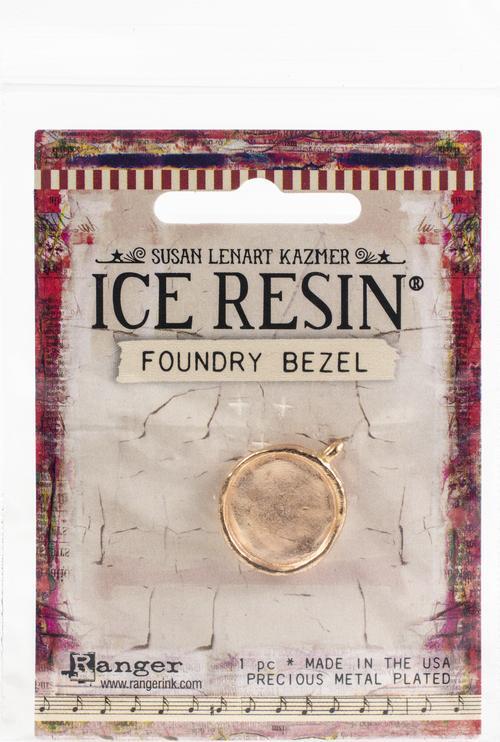 Ice Resin Industrial Bezel Collection Rose Gold Circle-Medium