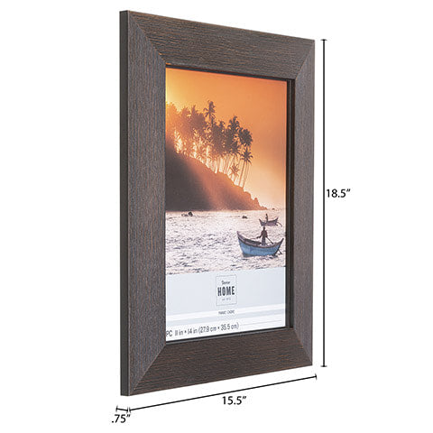 Darice® Frame: Wood, Brown/Black, 11 x 14 inches