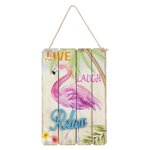 Flamingo Wall Art: Live, 6.31 x 9.5 inches