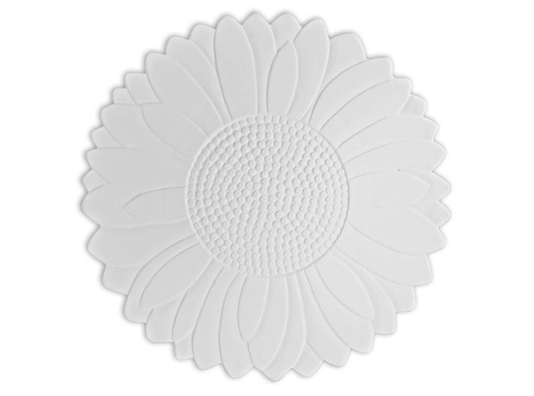 Large Sunflower Plate Bisqueware