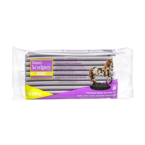 Super Sculpey 1lb Gray Medium Blend
