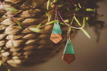 Jasmine Wooden & Resin Earrings
