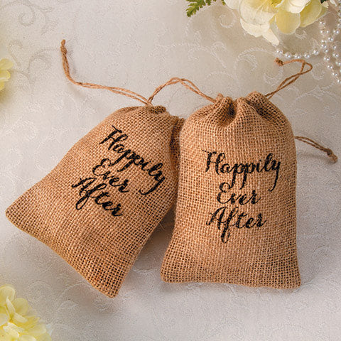 Victoria Lynn™ Mini Bags - Burlap - Happily Ever After - 12 Pieces