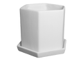 Hexagon Planter w/ Tray Bisqueware