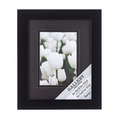 8 x 10 Matted Black Picture Frame: 10 x 12.01 inches