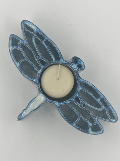 Dragonfly CandlePot - Stoneware Bay Pottery