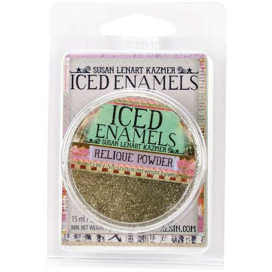 Iced Enamels Relique Powder .5oz Glitz Gold