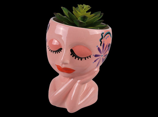 Flirty Face Planter Bisqueware