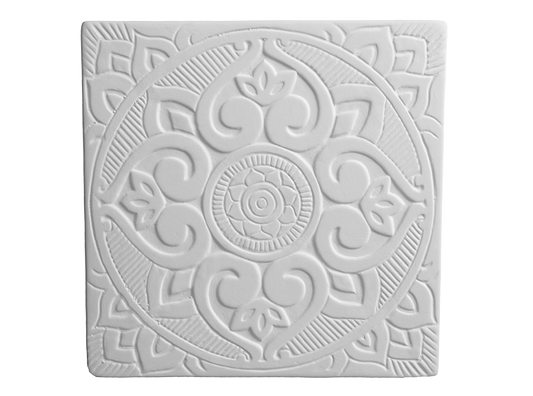 Lotus Mandala Plaque Bisqueware