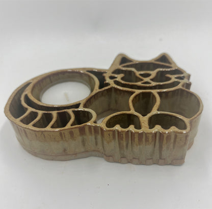 Cat Tealight Holder - Stoneware Bay Pottery