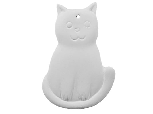 Sassy Cat Ornament Bisqueware