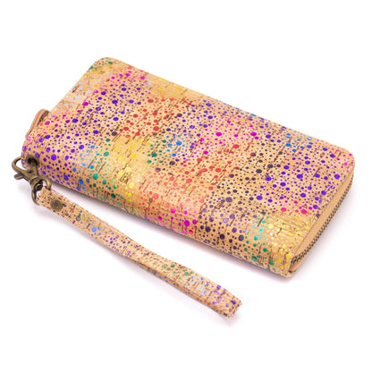 Glitz Polka cork Zipper Wallet