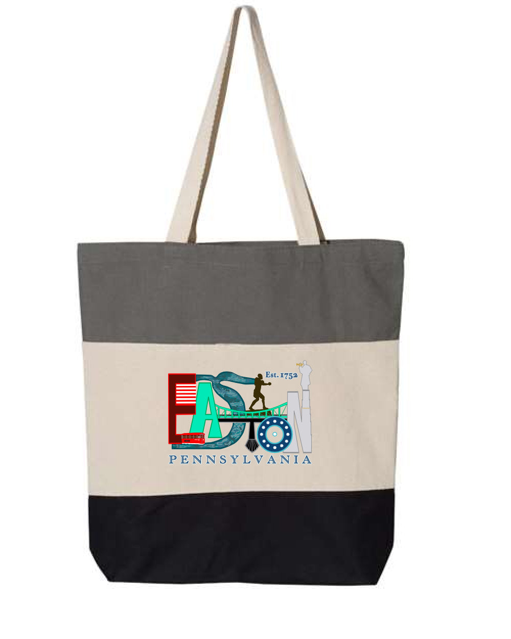 Discover Easton Tote - Q-Tees  11 L Tri-Color Tote