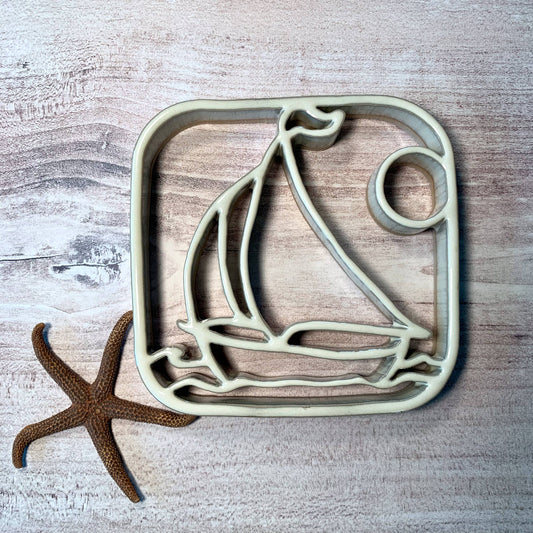 Bay Pottery - Sailboat Trivet - Stoneware Pottery