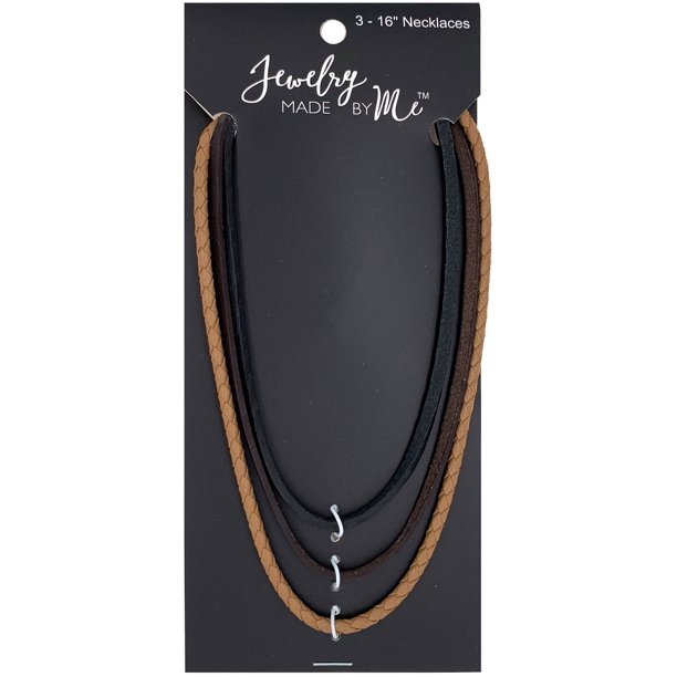 Leather Necklace 3/Pkg