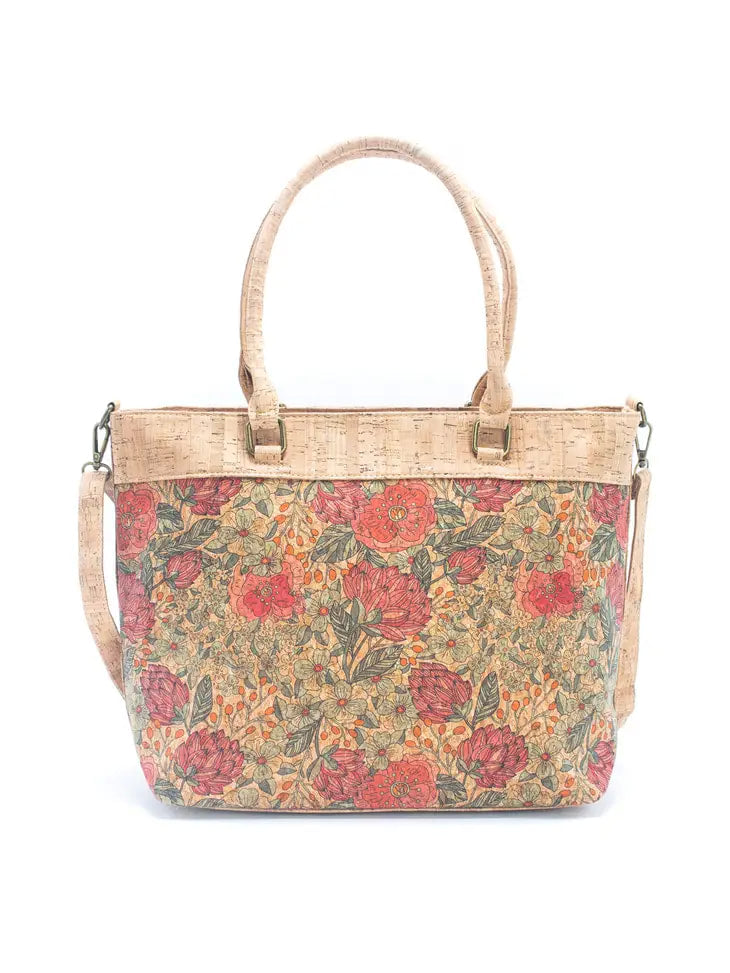 Natural Cork Summer Pattern Tote Bag