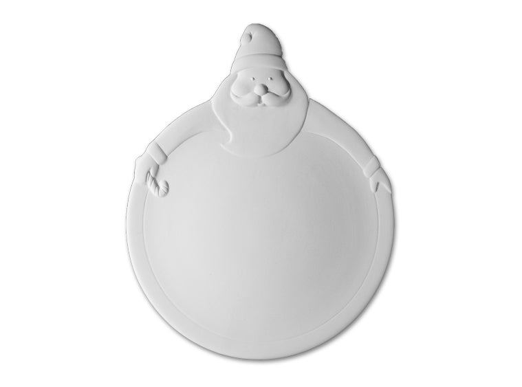 Santa Cookie Dish Bisqueware