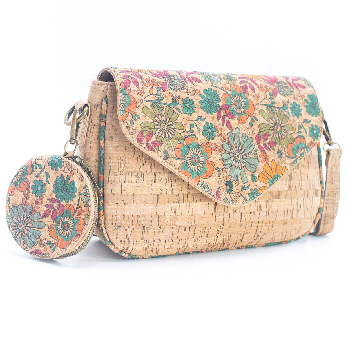 Cork Summer Pattern Printed Women's Crossbody Bag