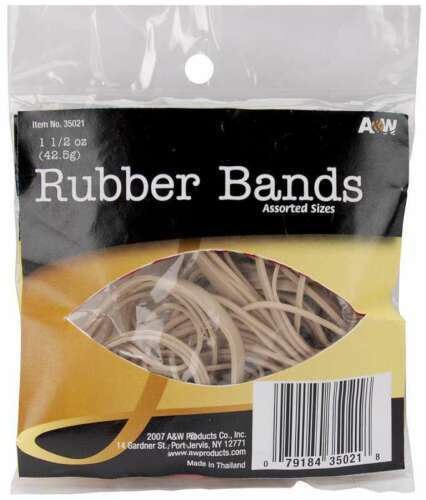 Rubber Bands 1.5oz Tan - Assorted Sizes