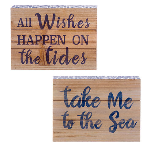 Nautical Tabletop Sign: 7.88 x 7 inches, 2 Assorted Styles