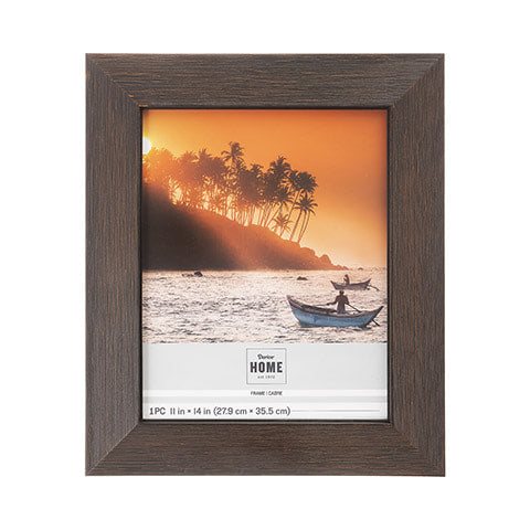 Darice® Frame: Wood, Brown/Black, 11 x 14 inches