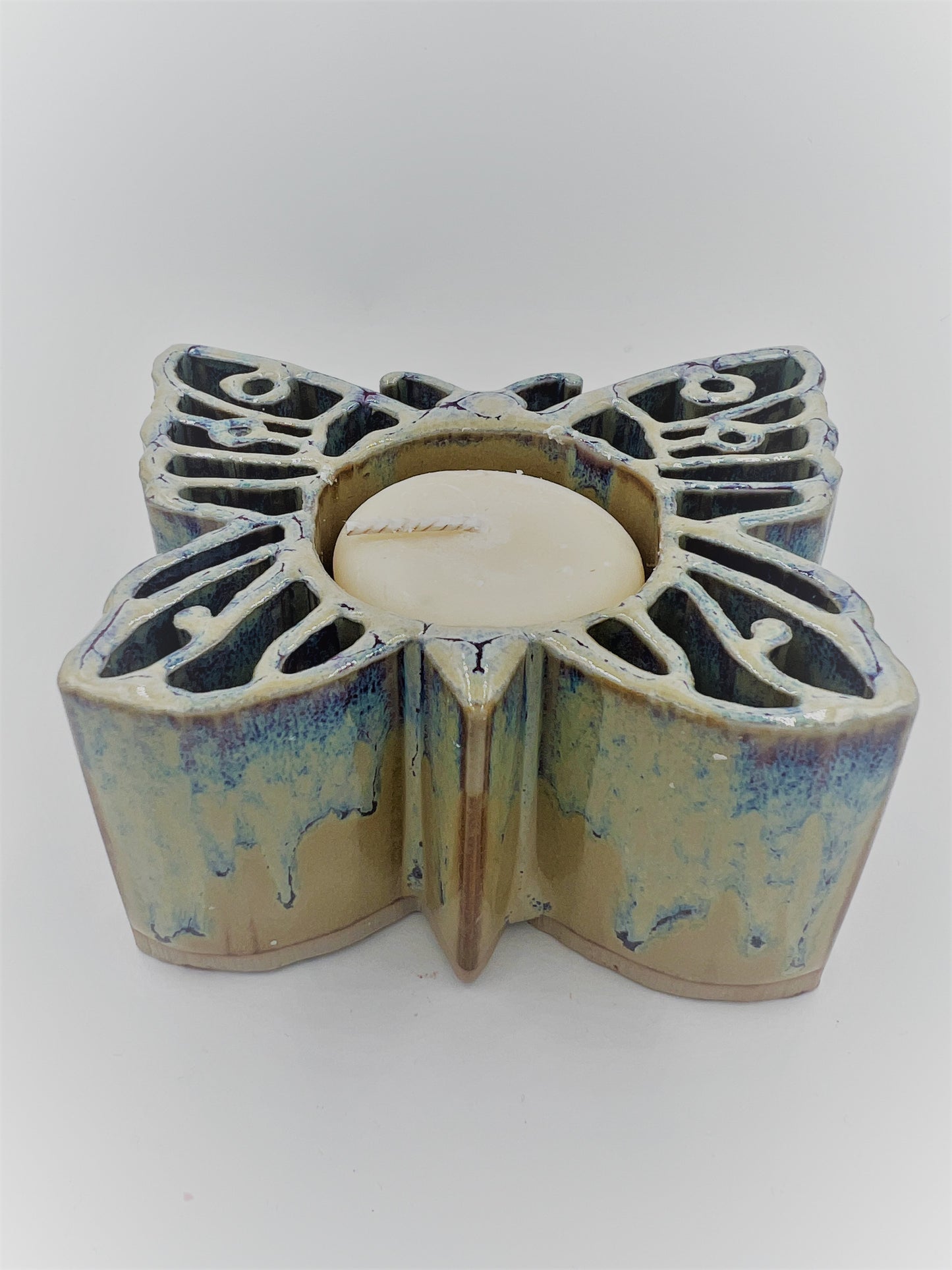 Butterfly CandlePot - Stoneware Bay Pottery