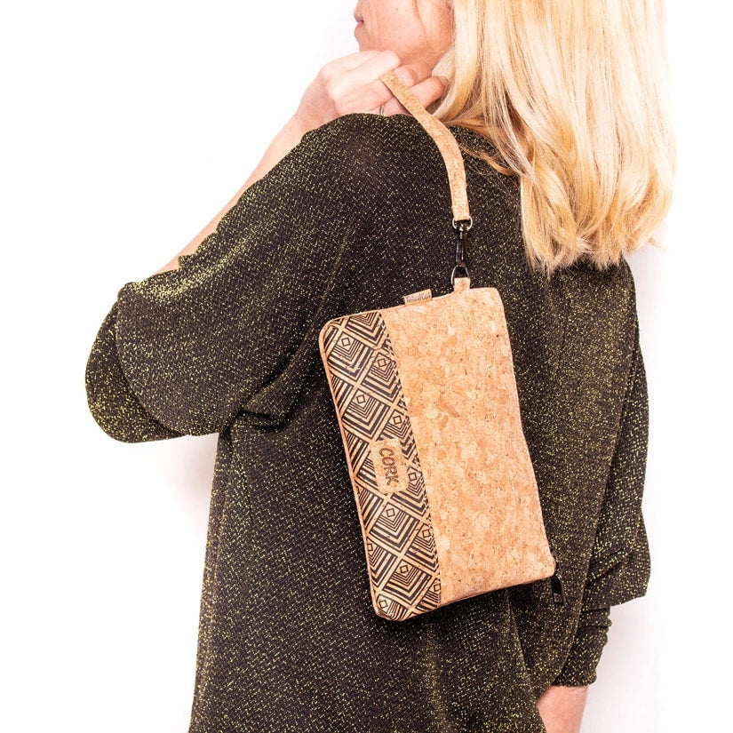 Natural Cork With Pattern Envelope Purse - MBC