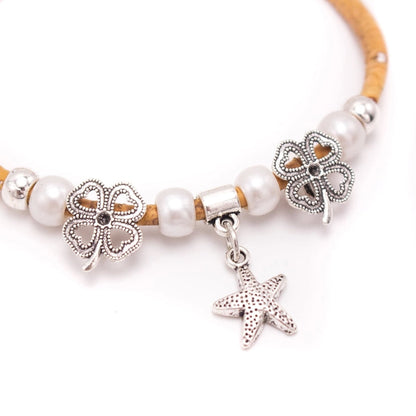 Clover Charm Cork Bracelet