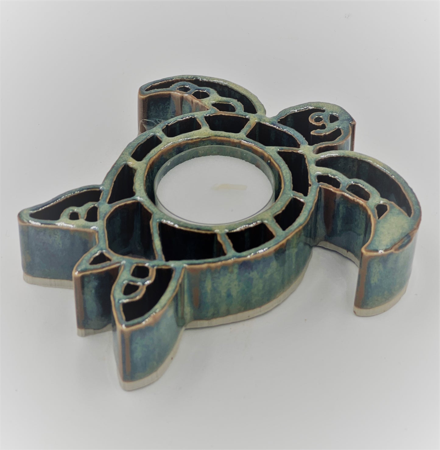 Sea Turtle Tealight Holder - Stoneware Bay Pottery