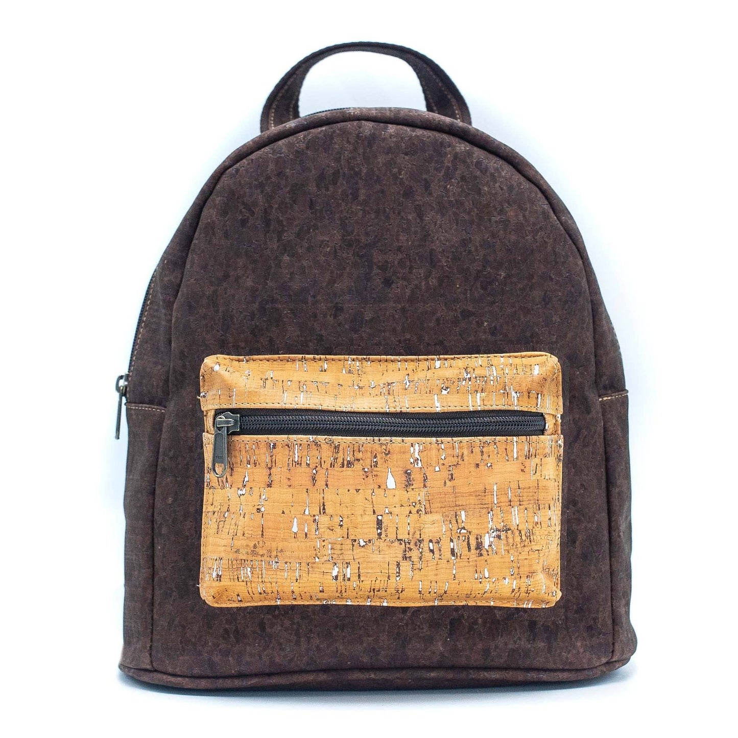 Brown cork with color backpack