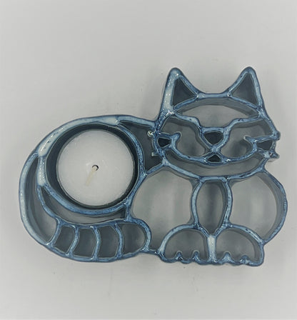 Cat Tealight Holder - Stoneware Bay Pottery